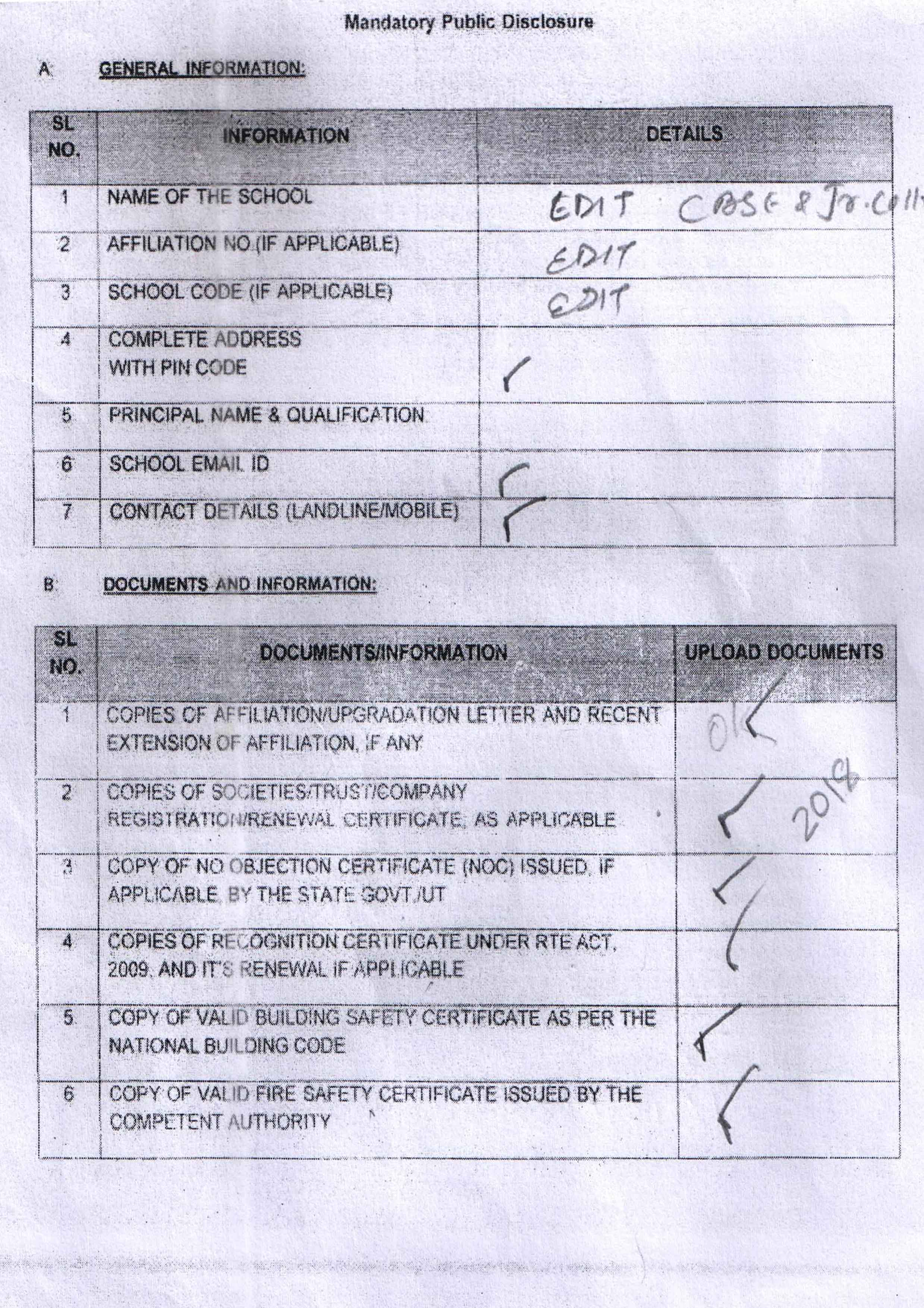 Mandatory Public Disclosure